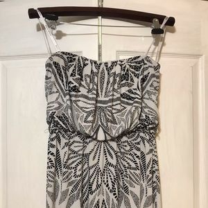 Long black & white dress wear casual or formal